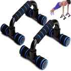 LOVEBAY Poignées d'appui pour Pompe/Push-Up Bars Dispositif pour Musculation Bleu, Appareil de fitness à domicile push-ups en forme de I