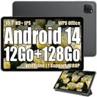 Oscal Pad 70 WiFi Tablette Tactile 10.1" HD+ IPS Android 14 2.4G+5G WiFi 6, RAM 12 Go ROM 128 Go-SD 1 To 8MP+13MP 6580mAh - Gris