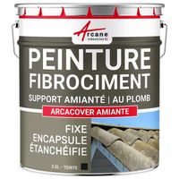 Peinture fibro ciment pour encapsulage support amiante / plomb : ARCACOVER AMIANTE. - 2.5 L - Ardoise