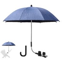 Ombrelle Universelle pour Poussette et Landau Anti UV 50+ Diamètre 85cm avec Une Poignée Parapluie - Bleu