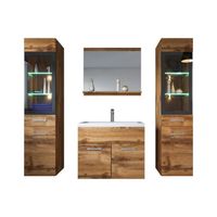 Meuble de salle de bain Rio XL 60x35 cm - Wotan - Ensemble salle de bain + miroir + meuble colonne