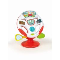 Volant interactif Baby Clementoni - Effets sonores et lumineux - Découverte des nombres - Rouge, blanc et vert