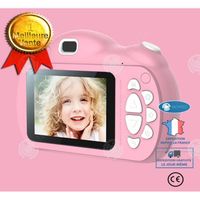 INN Caméra pour enfants à écran tactile 1080P HD double caméra 1800W pixel caméra cadeau du nouvel an petit SLR C7 pour enfants