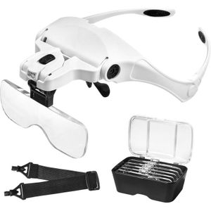 GETAJGHSD Lunettes Loupe pour Lecture et Réparation de Circuits Imprimés avec Lumière LED Intégrée Verre Léger en Fer Grossissement 1,5X 2,5X Adaptées aux Travaux de Précision et Artisanat GETAJGHSD Lunettes Loupe pour Lecture et Réparation de Circuits Imprimés avec Lumière LED Intégrée Verre Léger en Fer Grossissement 1,5X 2,5X Adaptées aux Travaux de Précision et Artisanat