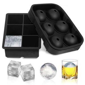 2x Bac à Glaçons Boule en Silicone Moule à Glace Ronde 4x4.5cm Cocktail Whisky
