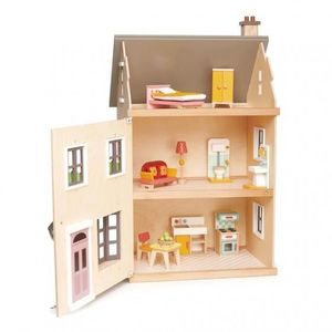 MAISON POUPÉE Maison de poupée avec mobilier - Tender Leaf Toys 