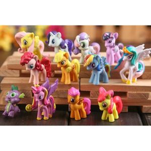 FIGURINE - PERSONNAGE Biencome® 12 Pcs My Little Pony Figurines Jouets pour Enfants