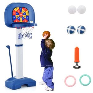Panneau, panier et filet de basketball portatif réglable 4-en-1 Matrix pour  enfants