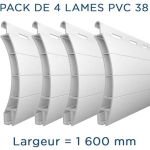 VOLET ROULANT Pack 4 lames - 1600mm - PVC38 - Blanc - AJ