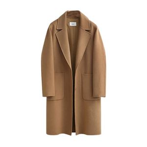 manteau camel femme long