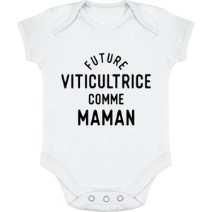 BODY body bébé | Cadeau imprimé en France | 100% coton | Future viticultrice comme maman