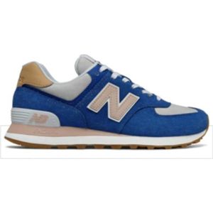 BASKET Sneakers Femme - NEW BALANCE - 574 - Cuir - Bleu -