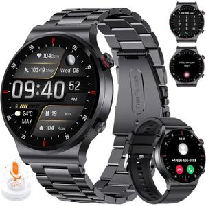 fremtudmy Montre Connectée Ronde Homme Smartwatch, 1.39''Smart