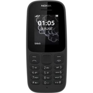 Téléphone portable Téléphone mobile - NOKIA - 105 - Dual Sim - Noir -