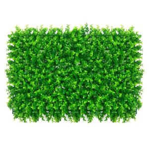 MUR VÉGÉTAL STABILISÉ Mur végétal stabilisé Plante verte artificielle Décoration de mur de maison d'herbe verte de simulation - 40x60cm-A