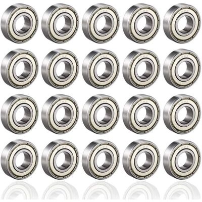 Lot 20 Roulements 608-2RS – Double Joint Caoutchouc – 8×22×7 Mm – Pour Skateboard, Roller, Scooter – Acier – 34 000 Tr/min
