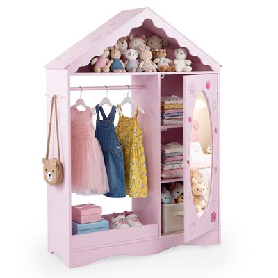 Armoire-penderie Enfant Vicco - 6 Compartiments - Gris/bleu - Sans Montage