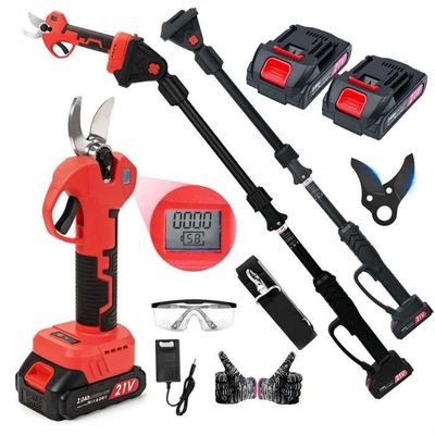 Sécateur électrique Sans Fil Gisam 40 Mm – 2 Batteries 2Ah, Lame SK5, écran LCD Et Sécurité Enfant