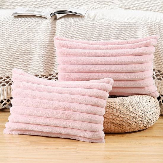 Sac De Rangement-coussin Pour Peluches GRIRIW 61x61 Cm - Rayures Roses, Multifonction