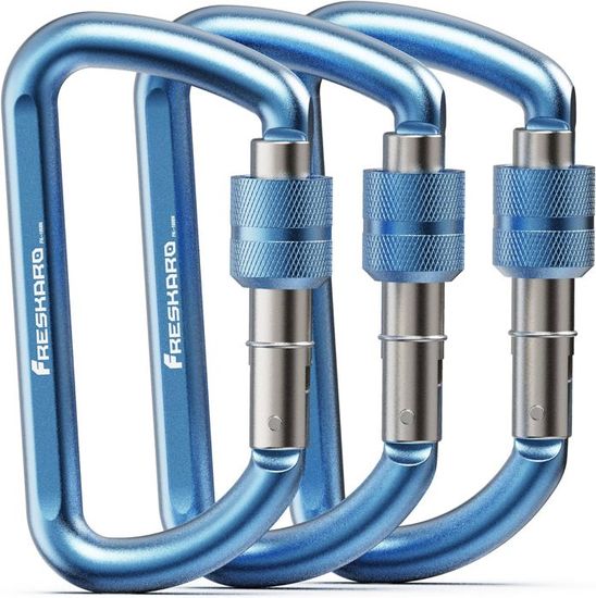 6 Moschettoni Portachiavi In Metallo - Gancio Resistente Per Zaini, Chiavi E Attrezzatura Outdoor - Foto 3