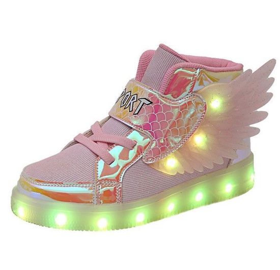 Espadrilles Garçon en Liquidation Chaussures à LED pour Filles Chaussures de Marche pour Tout-Petits Filles Enfants Bébé Chaussures Décontractées (Violet, 4-4.5 Ans