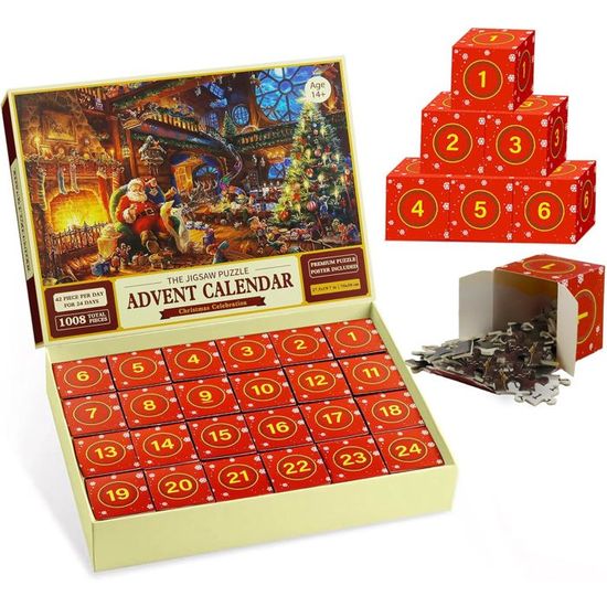 Calendrier de l'avent Puzzle Village Noël - Martinex - 1008 pièces Calendrier de l'avent Puzzle Village Noël - Martinex - 1008 pièces