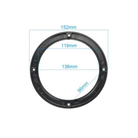 Tomzz Audio Grille Haut-Parleur DIN 100mm Noir – 2 Pièces Anneau + Grille Métallique Amovible