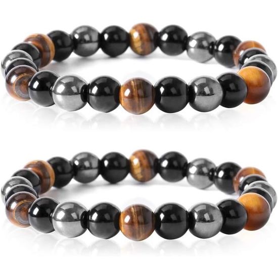Dada Gioielli - Men's Bracelet In Natural Stone 6 Mm, Onyx