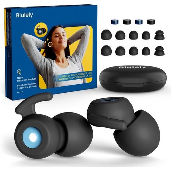 Bouchons D'oreille En Silicone Réutilisables - Réduction Bruit 45dB, 4 Tailles (XS/S/M/L), Pour Dormir/travail