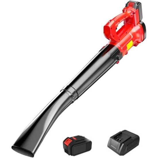 Souffleur De Feuilles 21V Sans Fil 2 En 1 Balayeuse électrique Souffleur Avec 2 Batteries Au