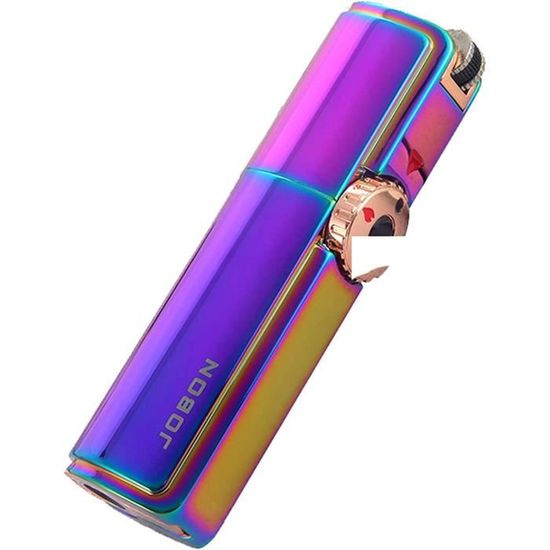 Briquet Coupe-vent Jet Réglable Rechargeable – Pour Camping, Barbecue, Randonnée – Alliage De Zinc - 5