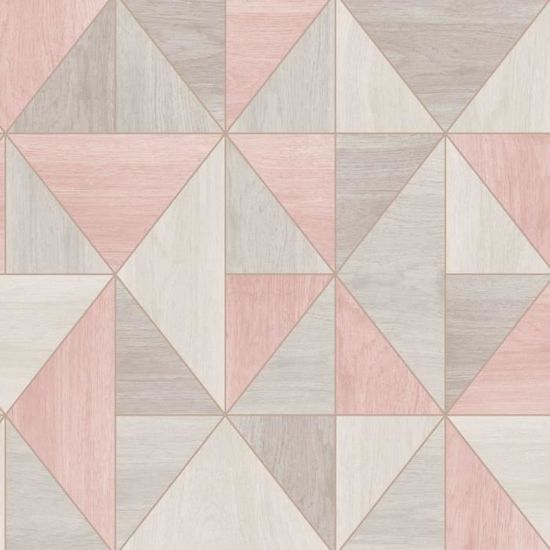 Fine Decor Apex Aqua Marine Gris Papier Peint Motif Géométrique FD42001