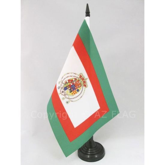 Drapeau De Table Royaume-Uni QSUM 14x21cm - Mât Réglable 26-48cm - Base Acier Inox - Pour Bureau Et Événements