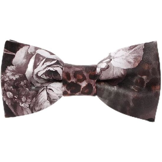 Cravatta A Farfalla Leopardata TOPTIE - Unisex, Poliestere, Misura Collo 14-17 Pollici