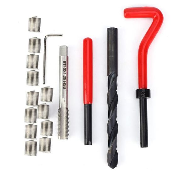 Kit de Réparation de Filetage - DIOCHE - M10X1.25 - 17 Pièces - Acier Kit de Réparation de Filetage - DIOCHE - M10X1.25 - 17 Pièces - Acier