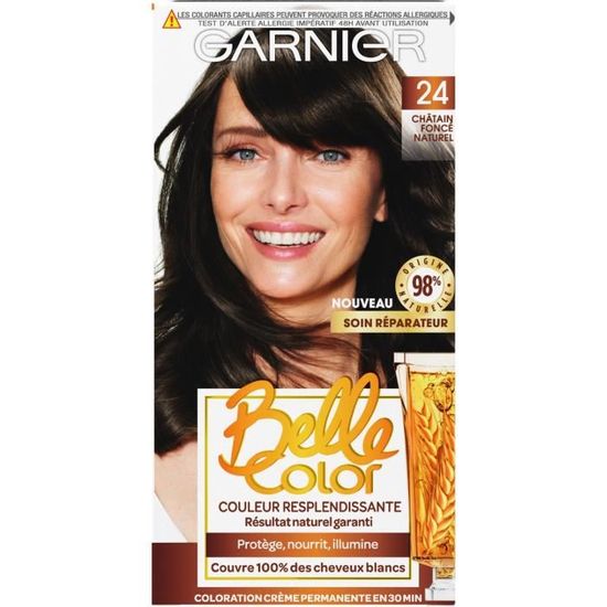 GARNIER Belle Color Chatain foncé n°24 Cdiscount Au quotidien