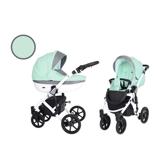 Poussette Combinee 3 En 1 Vert Avec Cosy Nacelle Et Ombrelle Offerte Cdiscount Puericulture Eveil Bebe