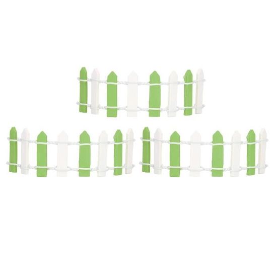 Accessoires Miniature Pour Décoration De Noël - Clôture En Bois 90 Cm & Guirlande Lumineuse 100 Cm - Pour Maison De Poupée, Pot De Fleurs - 11