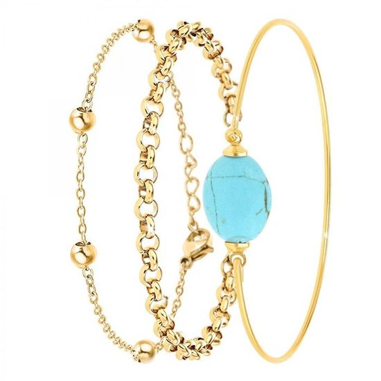 Bijou Bohème Plage 3 Bracelets De Cheville Coquillage Réglables - Style Bohème Plage | Noir, Blanc, Bleu - Cadeau Femme/fille Collier Coquillage Femme