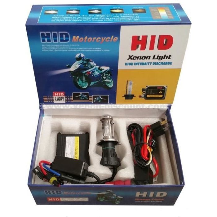 Kit Bi-xénon H4 35W / 55W Moto (6000K - Bi-H4-3 - 35 Watts)