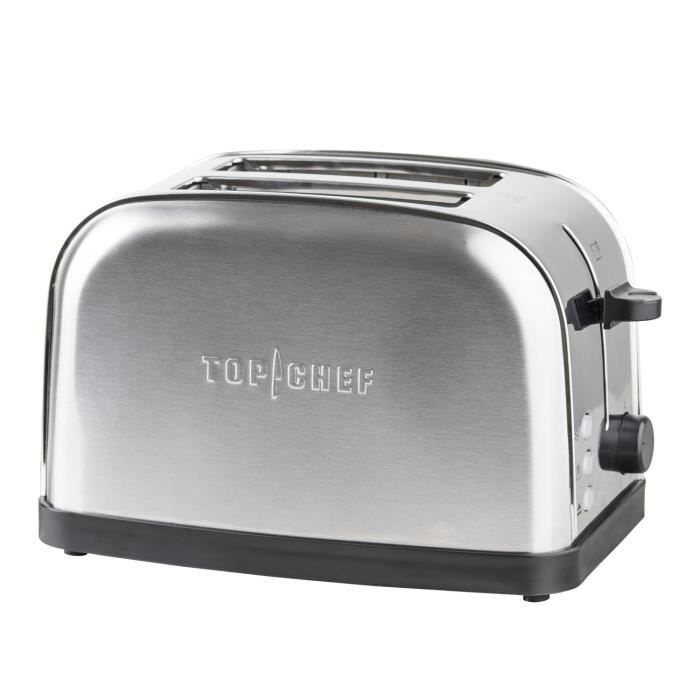 TOP CHEF TOPC534 - Grille-pain 2 tranches - Inox