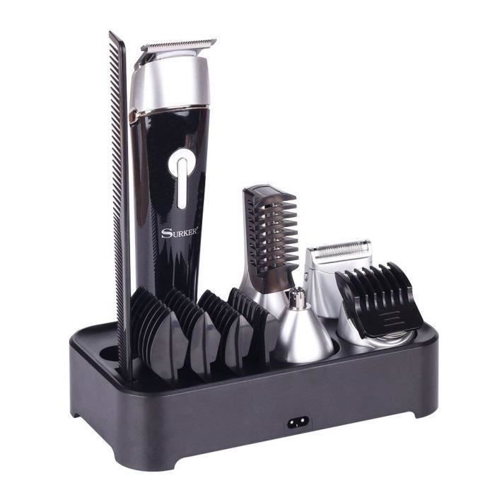 TONY SURKER 5 en 1 Tondeuse à cheveux sans fil pour homme Rasoir à barbe électrique professionnel Rasoir à précision à laver