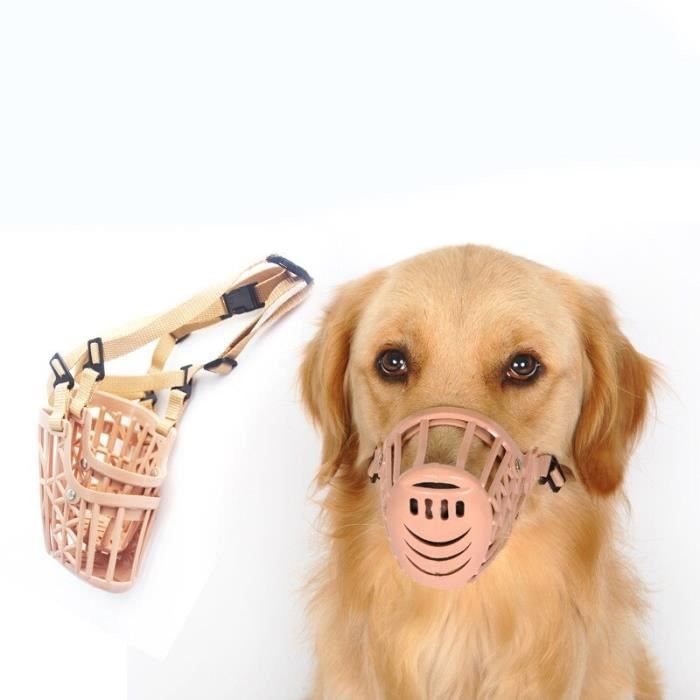 Muselière pour chien en plastique souple - 7 tailles, panier Design, sangles ajustables, masque po - Modèle: WHITE 1 - HOCWZTA07712