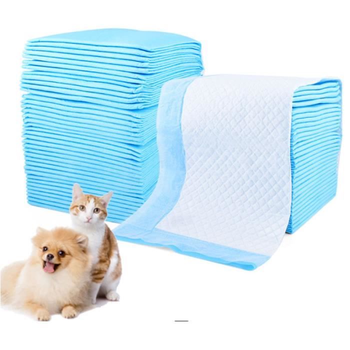 100 pcs tapis de proprété chien alèse d'apprentissage proprété ducateurs chiot animalerie alaises chaton chat 33*45cm