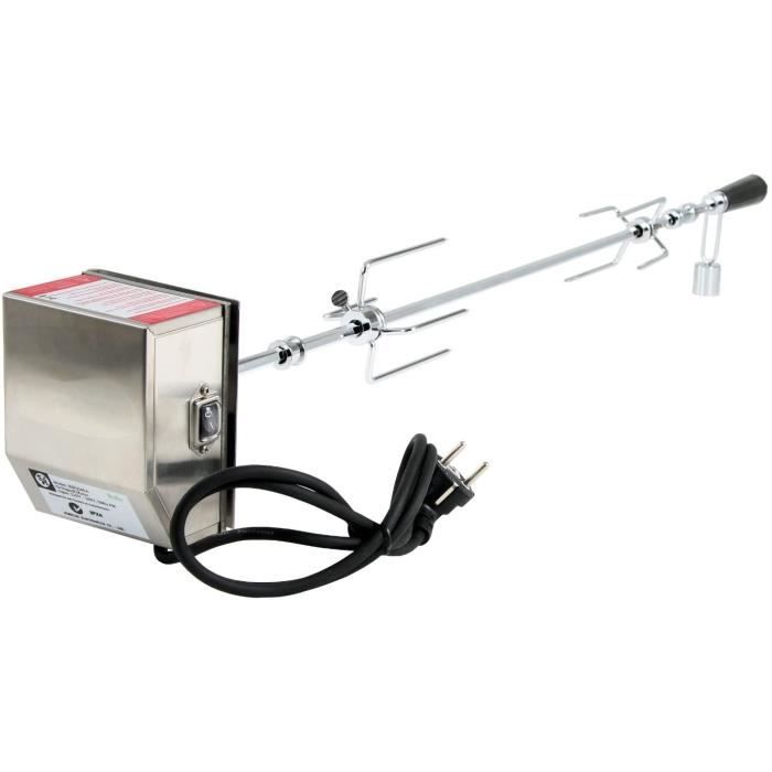 BBQ-Toro tourne broche electronique Kit pour grill I avec un 90 cm Moteur dans une bôitier en inox I barbecue, rôtisserie, rotissoir