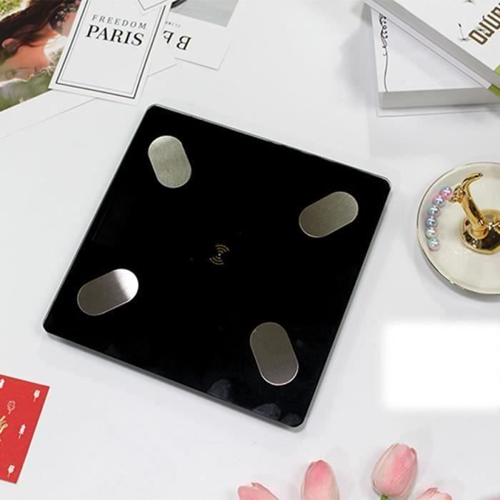 IMC Body Fat Bluetooth Smart Scale numérique sans fil Salle de bains Balance USB HJF90325153BK Bo21397
