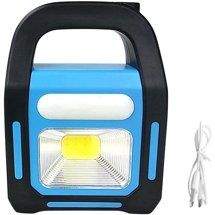 Lanterne de camping solaire 3 en 1 rechargeable par USB, lampe torche LED COB la plus brillante, chargeur pour appareil, lampe de po