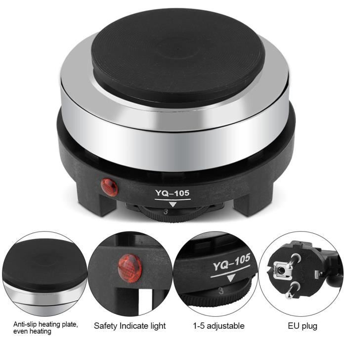Mini cuisinière avec câble Appareil de chauffage multifonction domestique 220V 500W (prise EU) -LON
