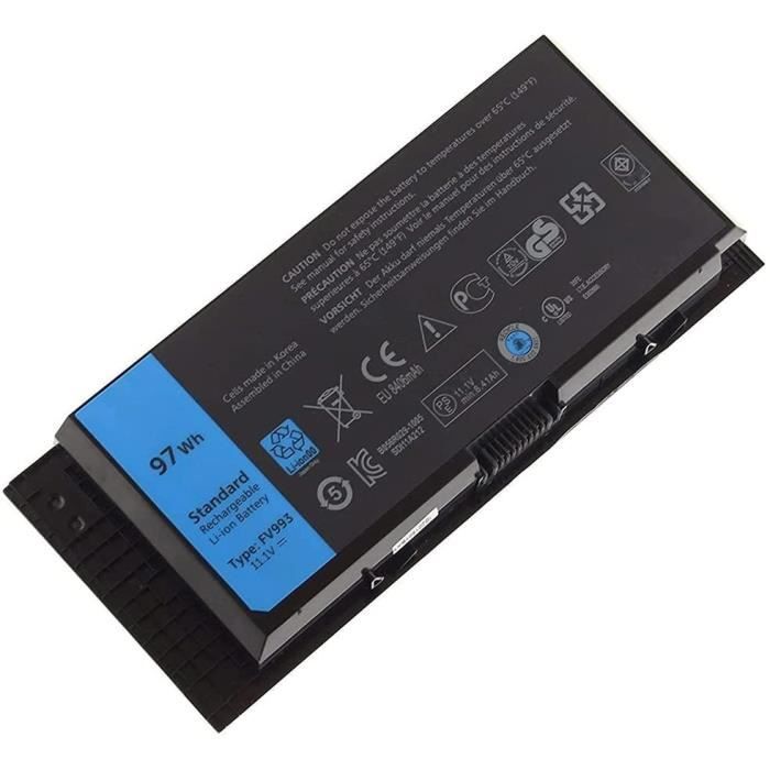 FV993 R7PND X57F1 11.1V 97Wh Laptop Batterie Remplacement pour Dell Precision M4600 M4700 M4800 M6600 M6700 M6800 FJJ4W [2304]