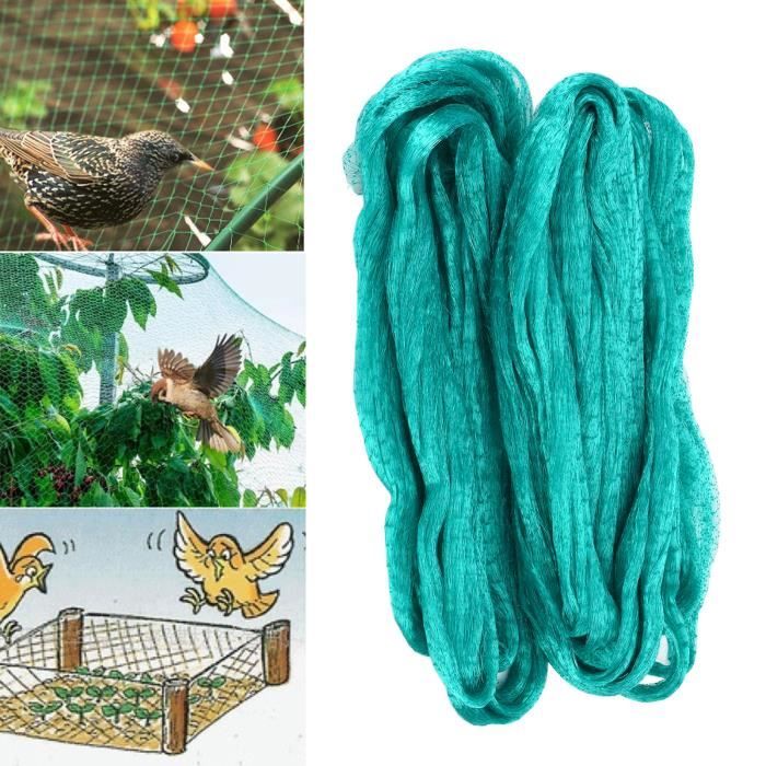 4x15m Anti Oiseaux Filet Extérieur Jardin Verger Polyéthylène Plante Arbre Fruitier Filet De Protection Vert